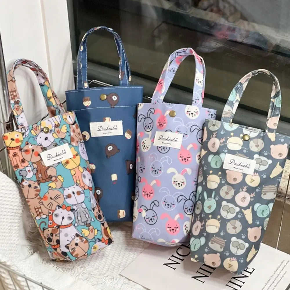 Cute Insulated Water Bottle Carrier Pouch | Cup Sleeve Bag
