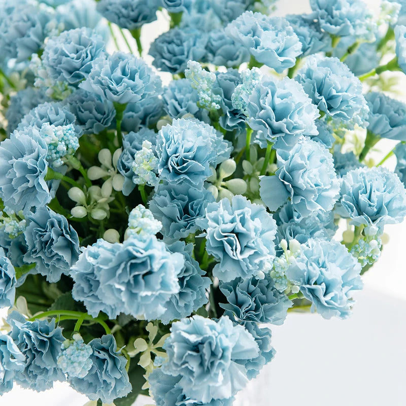 Artificial Silk Carnation Flowers 15-Head Wedding & Home Decor