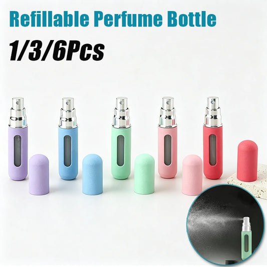 2026 Mini Perfume Bottle 5ML 1/3/6PCS Candy Color Refillable Travel Spray Bottles Press Bottom Filling Dispenser Bottle ﻿ Peaceful Pleasures Health and Wellness
