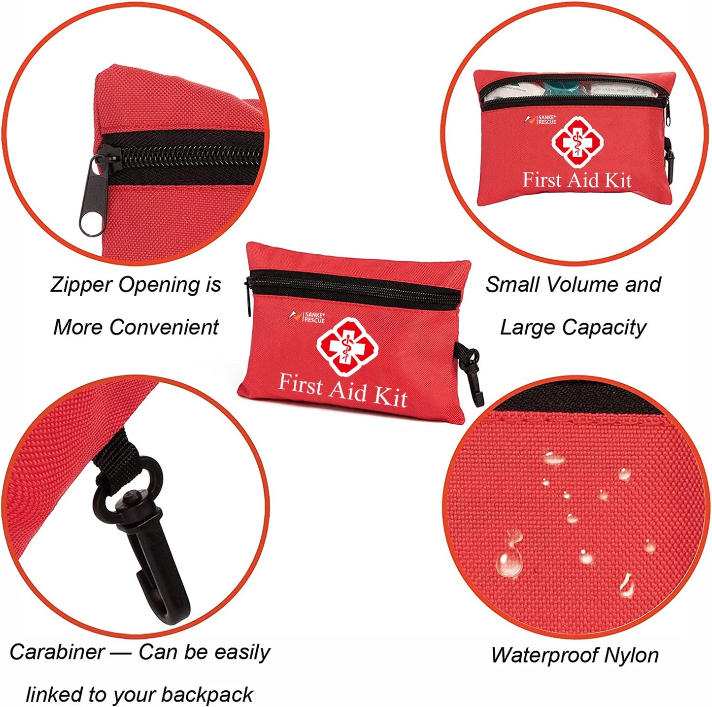 110 Piece First Aid Kit Home Care Waterproof Compact Trauma Medical Kits for Emergencies Home Car Travel Outdoor Camping Hiking Peaceful Pleasures Health and Wellness