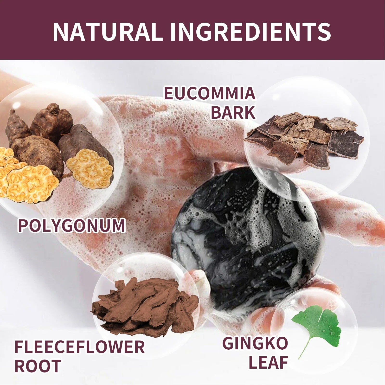 Polygonum Multiflorum Shampoo Bar – Dandruff & Hair Loss Peaceful Pleasures Health and Wellness