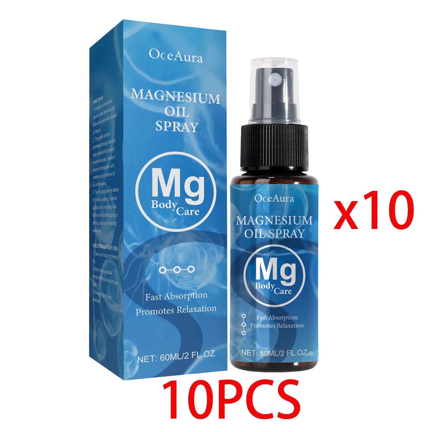 OceAura Magnesium Oil Spray | Sleep, Relaxation & Skin 60ml