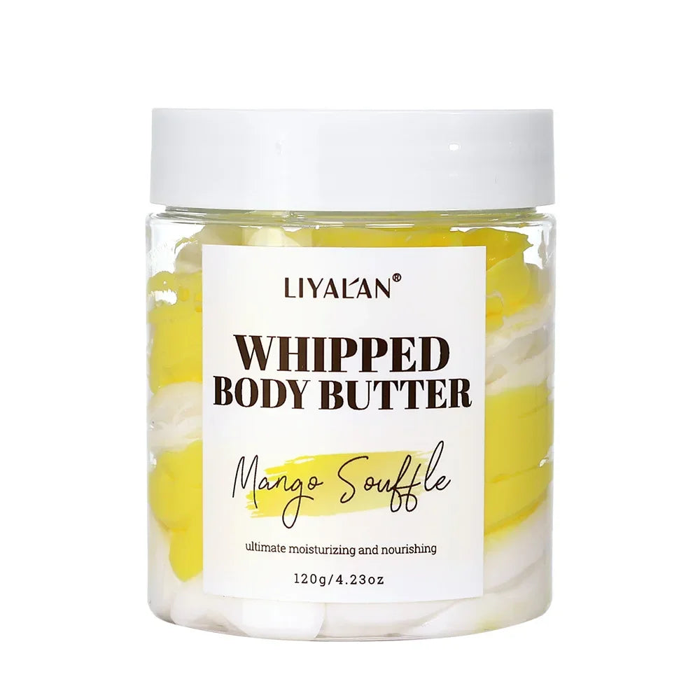Whipped Body Butter – Vegan Vanilla, Mango & Strawberry 120g Peaceful Pleasures Health and Wellness Mango Souffle China Mainland 120g