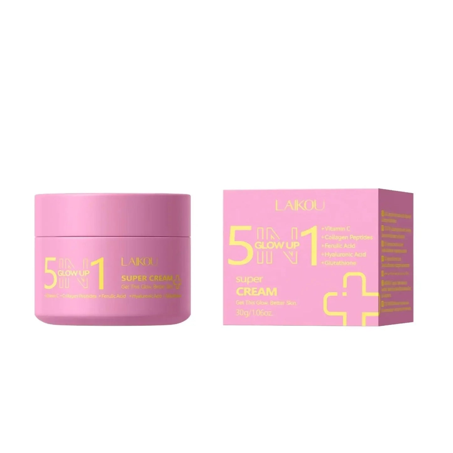 LAIKOU 5-in-1 Glow Face Cream 30g – Hydrating & Brightening