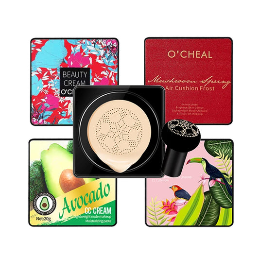 LUXURYTO Mushroom Head Air Cushion BB Cream Compact | 20g Air Cushion BB Cream Peaceful Pleasures Health and Wellness