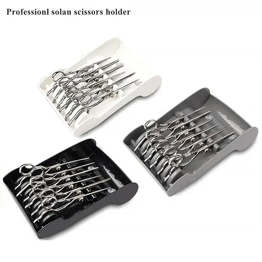 Professional Salon Holder Racks Barber Shop Shears Stand Organizer Storage Tray, Storage Tray Available for 6 Scissors Peaceful Pleasures Health and Wellness