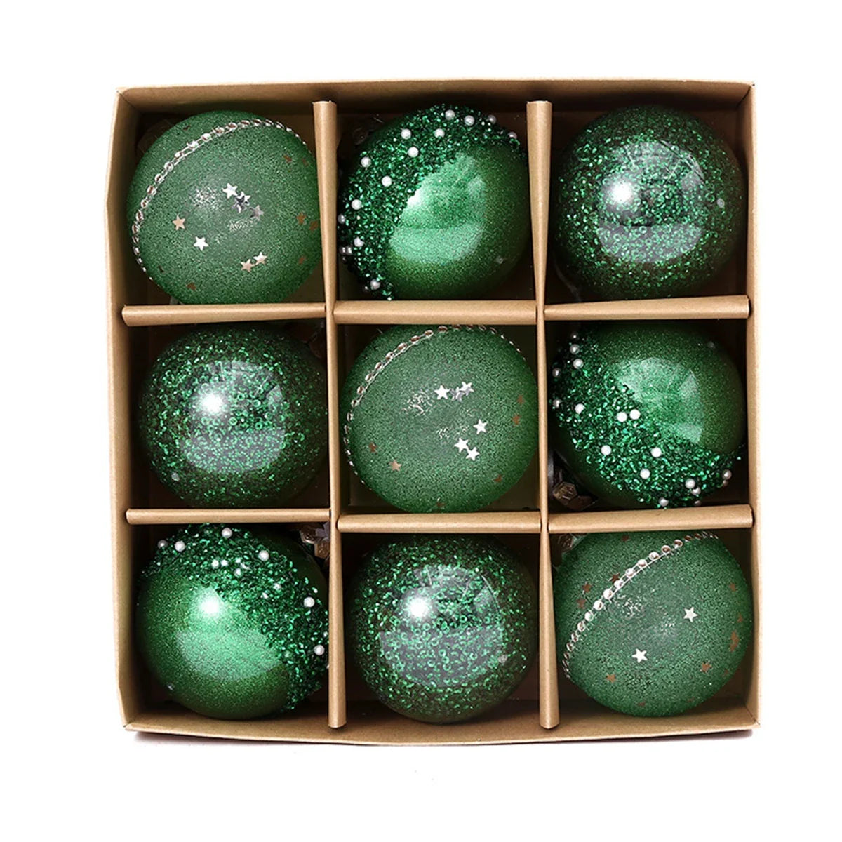 Christmas Ball Ornaments Set of 9 | Classic Indoor & Outdoor Decor