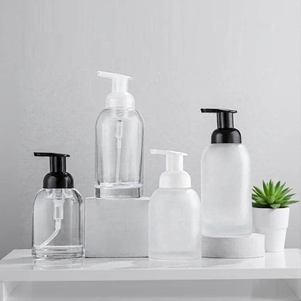 Glass Foam Pump Bottle 250ml & 375ml | Refillable Dispenser