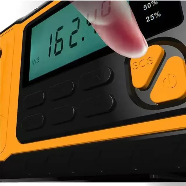 HOMEFISH 5000mAh Portable Emergency Solar Power Radio Hand Crank Charging AM/FM SW multi BAND Radio Led Reading Flashlight Bank Peaceful Pleasures Health and Wellness