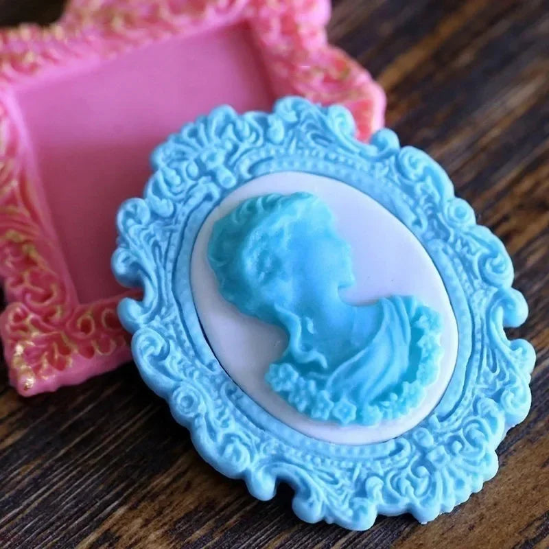Retro Palace Frame Noblewoman Liquid Silicone Mold Kitchen Baking