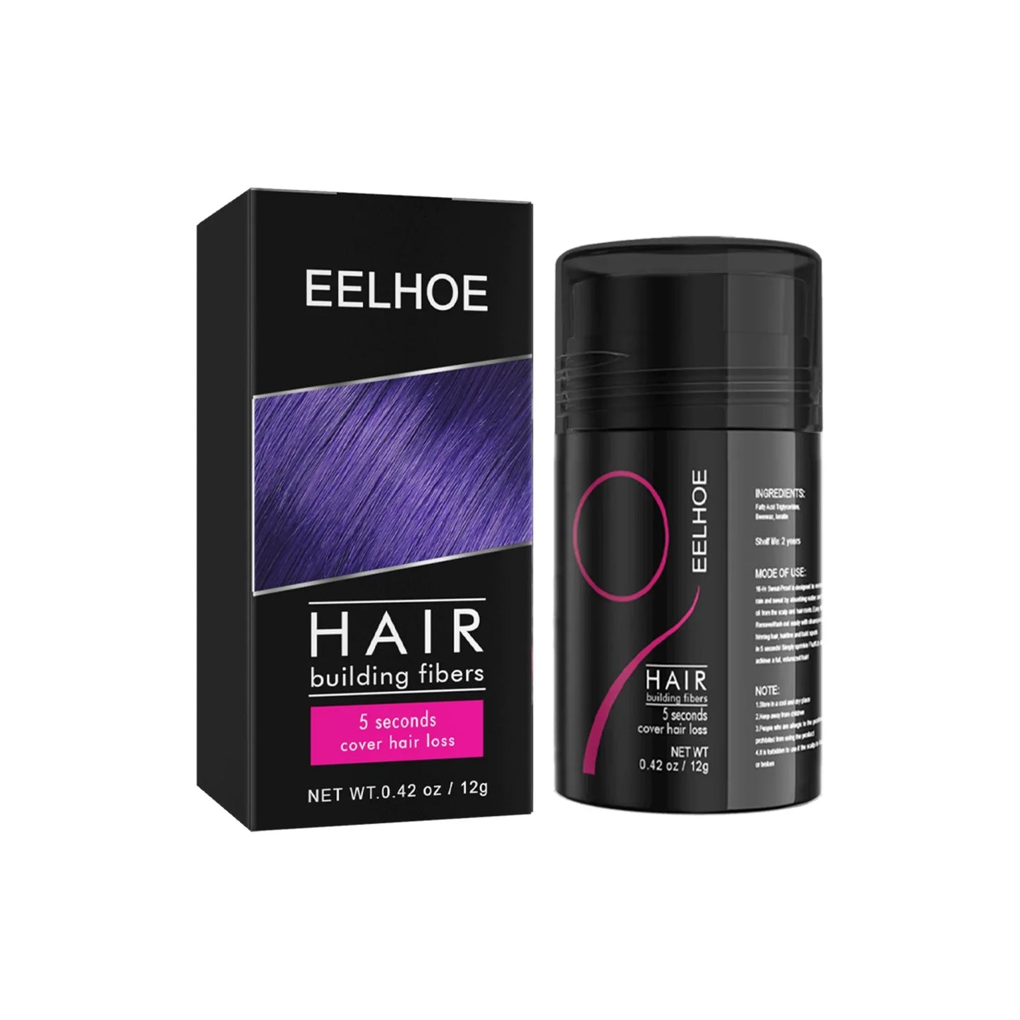 EELHOE Hair Building Fibers – Hairline Filler & Powder 12g
