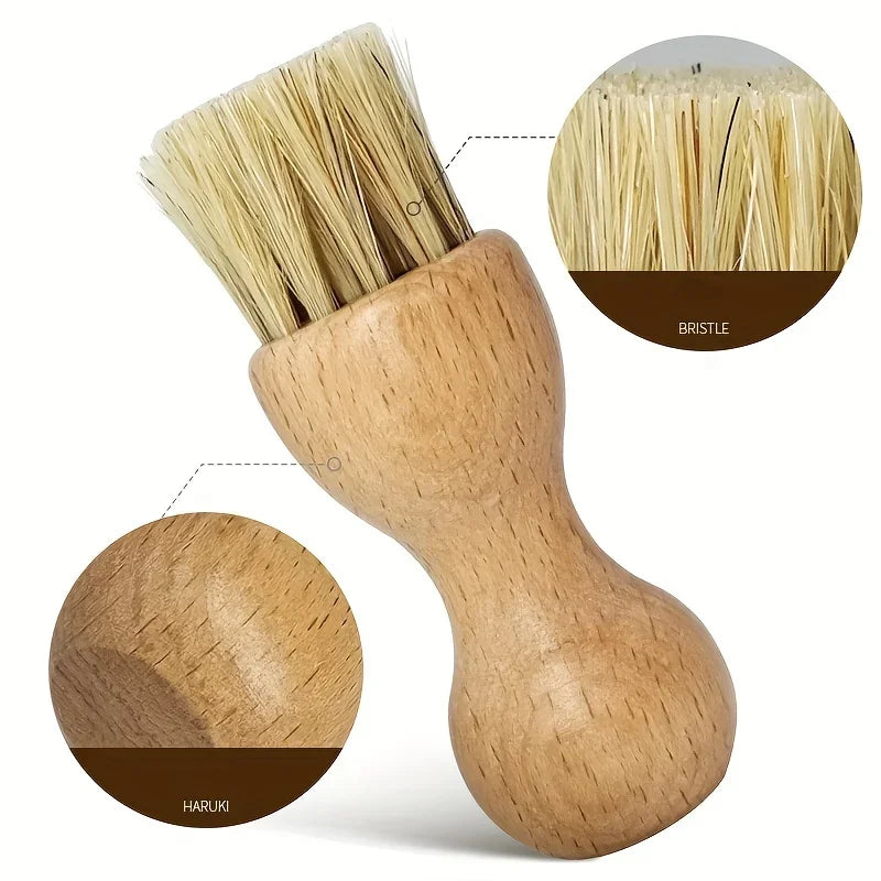 Gourd Shoe Brush – Beech Wood Handle & Pig Bristles