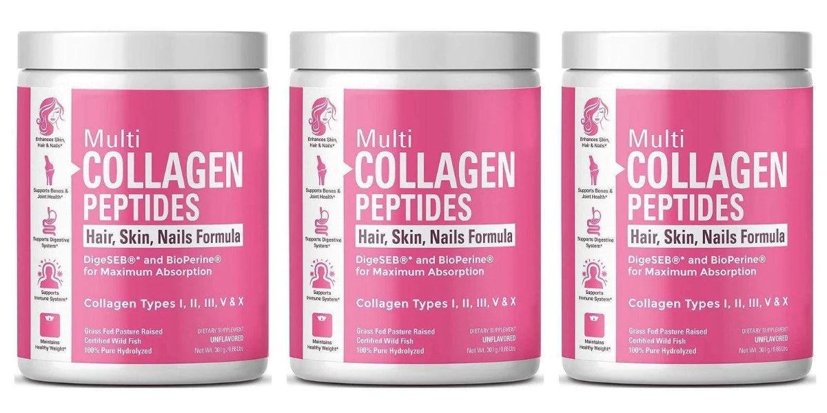Multi Collagen Peptides Powder Types I II III V X | 301g