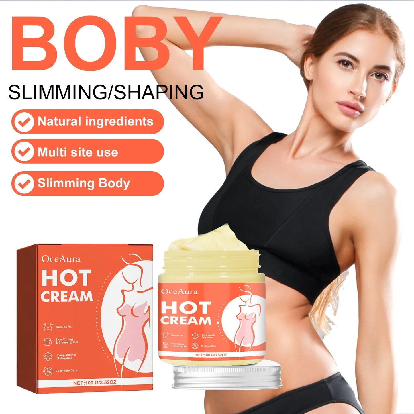 OceAura Hot Cream – Firming & Slimming Body Massage Cream