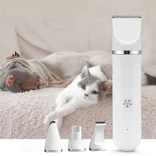4-in-1 USB Rechargeable Electric Pet Hair Clipper | Low Noise Pet Hair Clipper Oasis Select