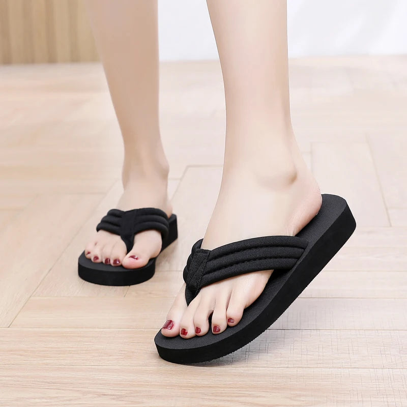 Women's Summer Beach Flip Flops – Lightweight EVA Flat Sandals