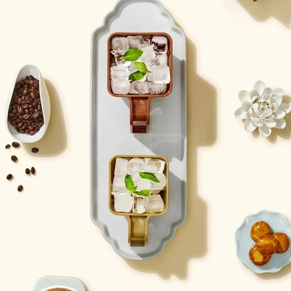 Portable 280/350/470/590ML Ice Scoop Square Coffee Shop Ice Shovel Plastic Measuring Cup Kitchen Utensil Peaceful Pleasures Health and Wellness