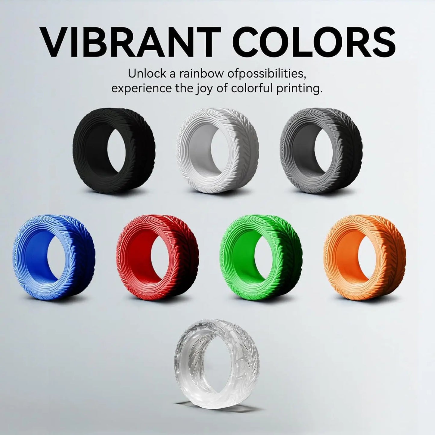 DINGSUN 3D 95A TPU Filament 1.75mm Bundle | 250g Vacuum Spools