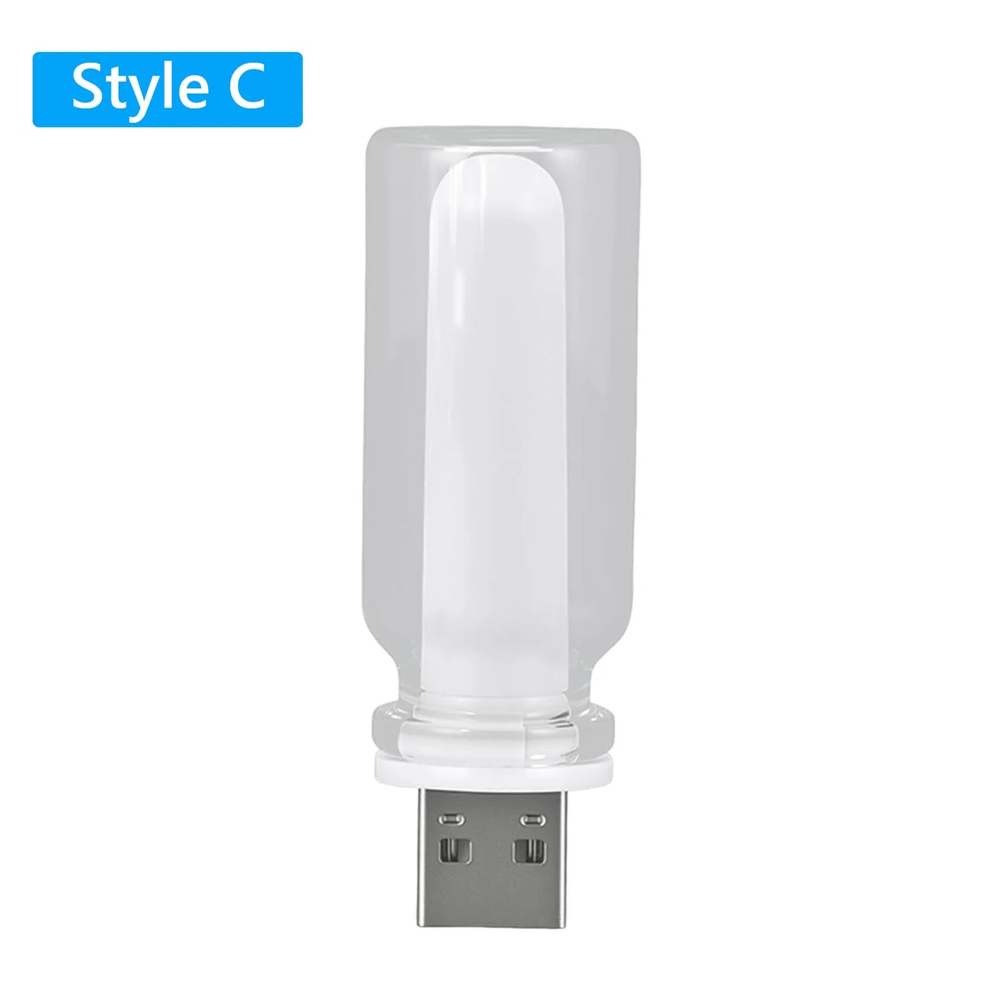 Interior Car LED Lights Glass Bottle Design Decorative Night Light Simulated Flame for Gaming Setups and Room Ambiances Use Peaceful Pleasures Health and Wellness Iridescent colors