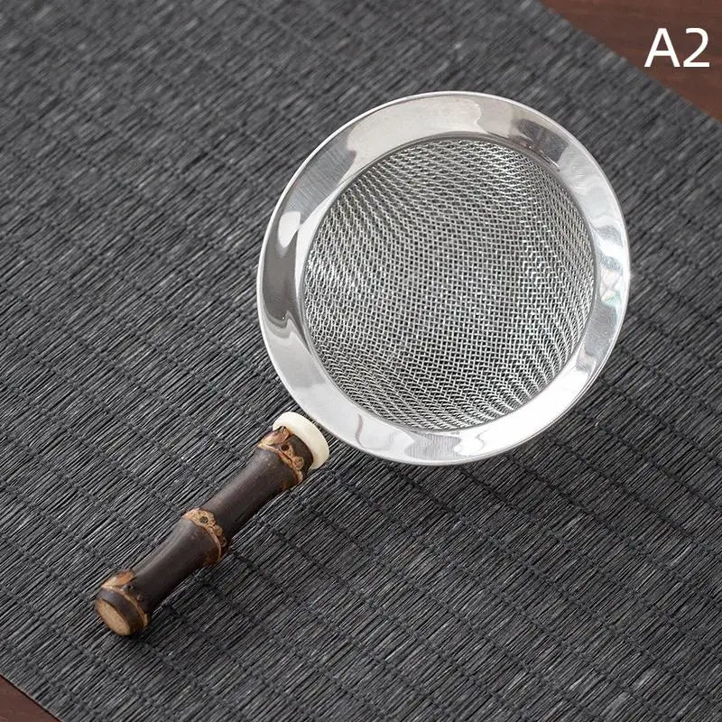 Stainless Steel Matcha Sifter & Tea Strainer | Bamboo Handle Tea Strainer Peaceful Pleasures Health and Wellness A2
