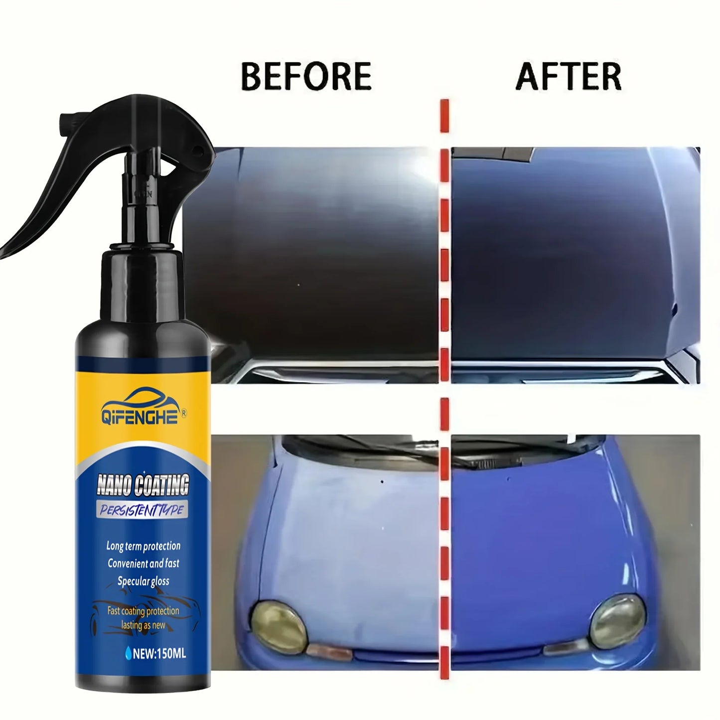 Car Polish & Wax Coating Set with Sponges & Towel
