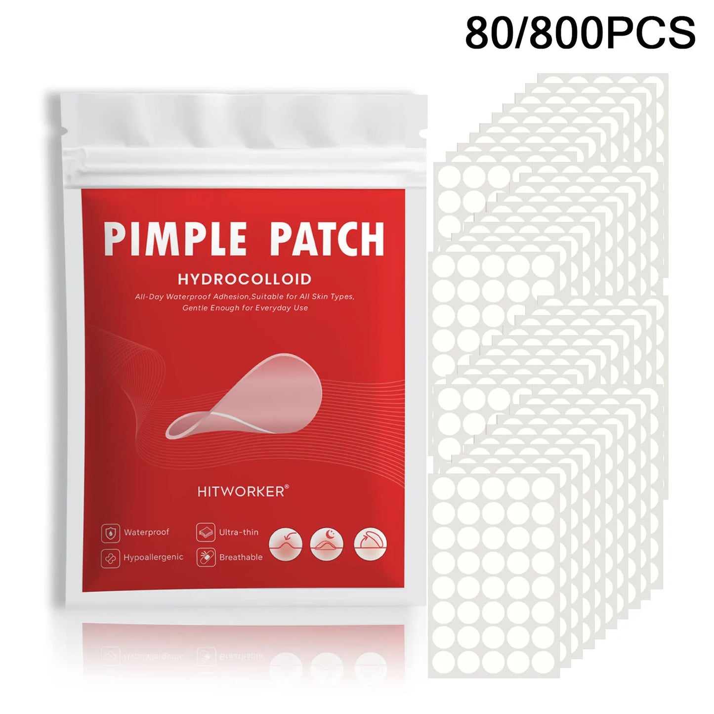 Hydrocolloid Acne Patches – Invisible Waterproof Pimple Covers