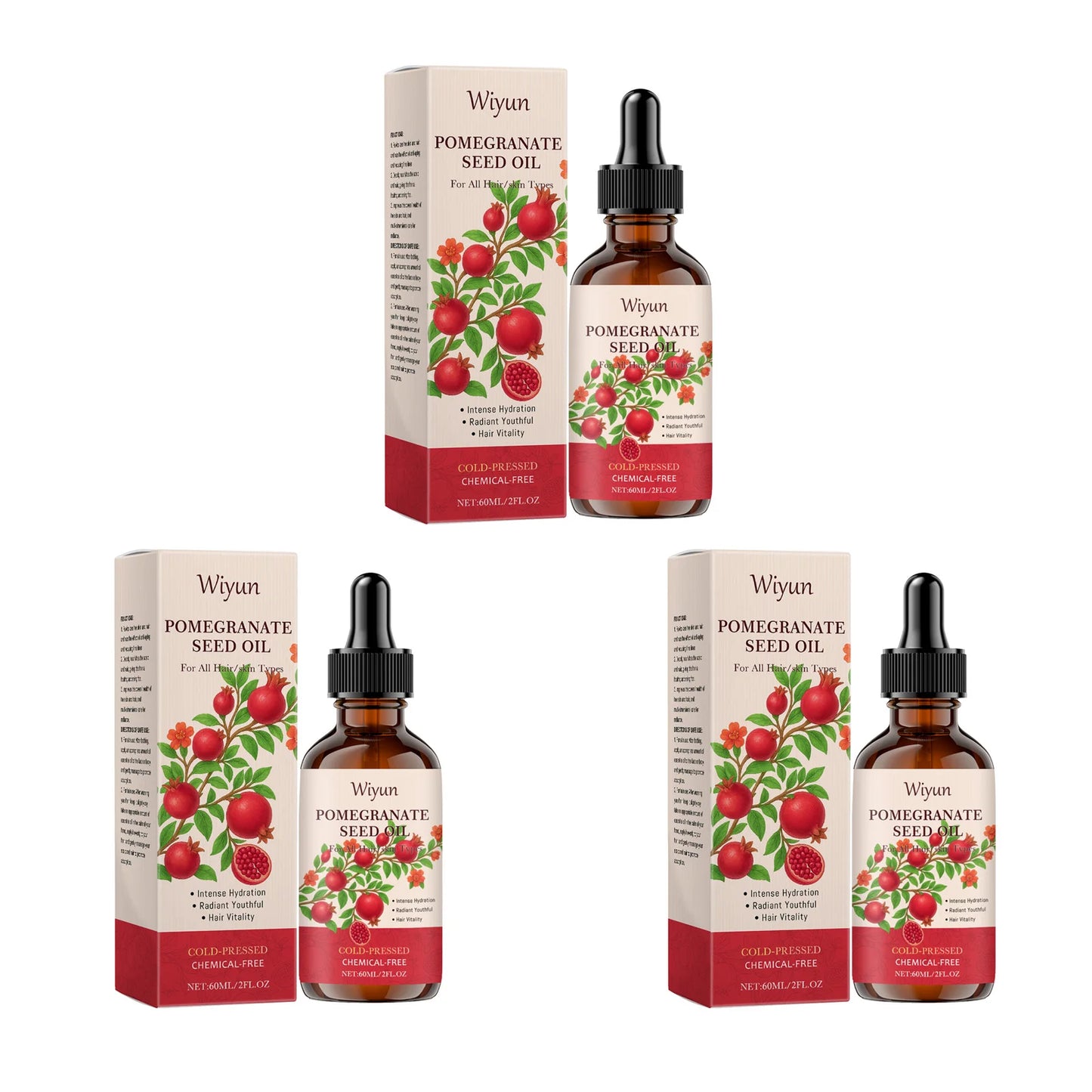 Pomegranate Seed Oil for Body & Hair – Firming, Hydrating 60ml