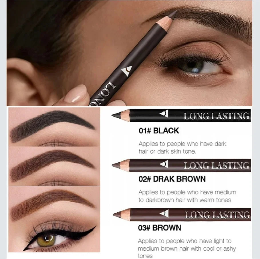 Waterproof Eyebrow Pencil Set 6 or 12 Pcs – Natural Colors
