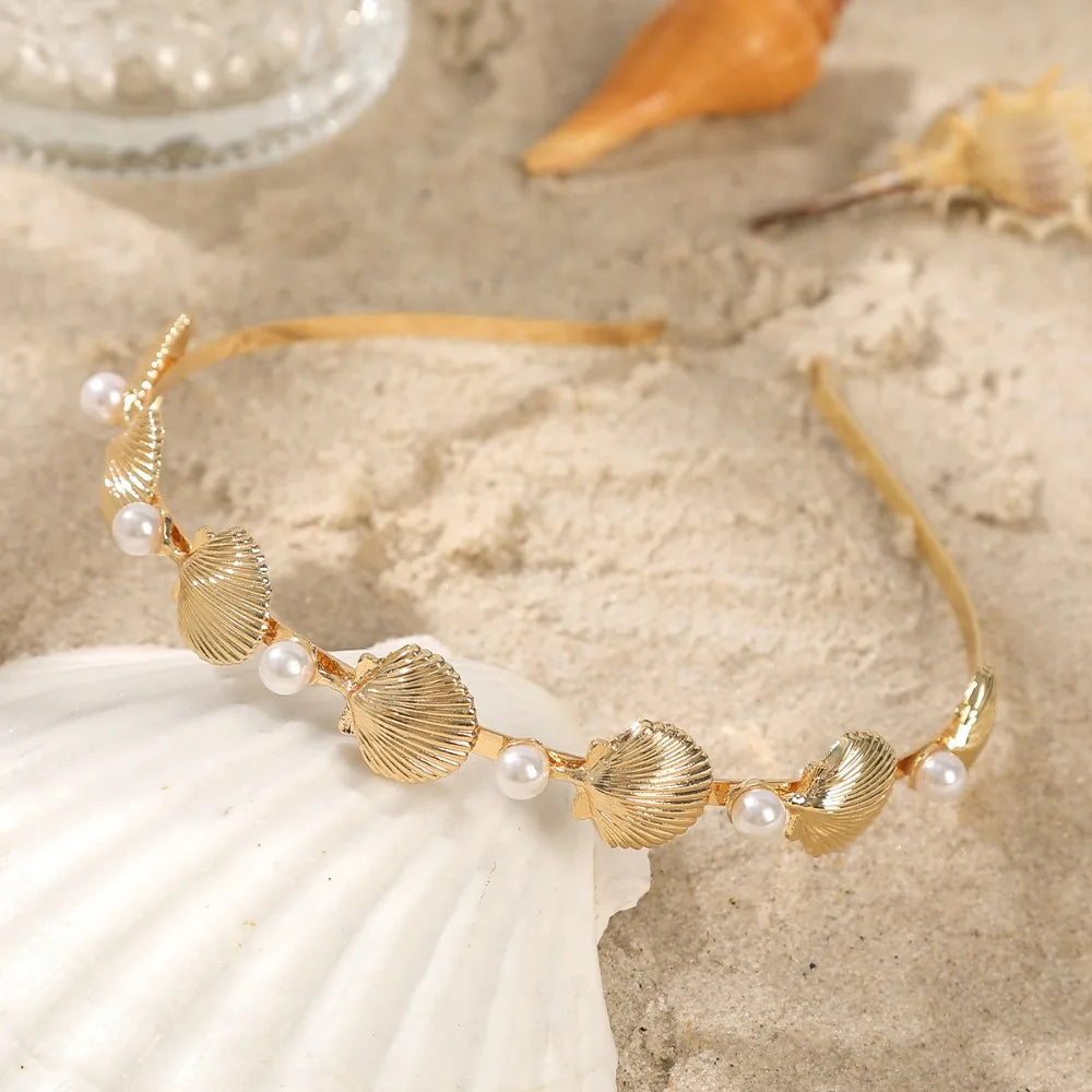 Korean Starfish Shell Headband | Gold & Silver Crown Tiara Crown Tiara Headband Peaceful Pleasures Health and Wellness Style 1