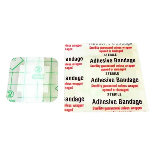 50-Pack Square Adhesive Bandages – Breathable Transparent Plasters Adhesive Bandages Peaceful Pleasures Health and Wellness