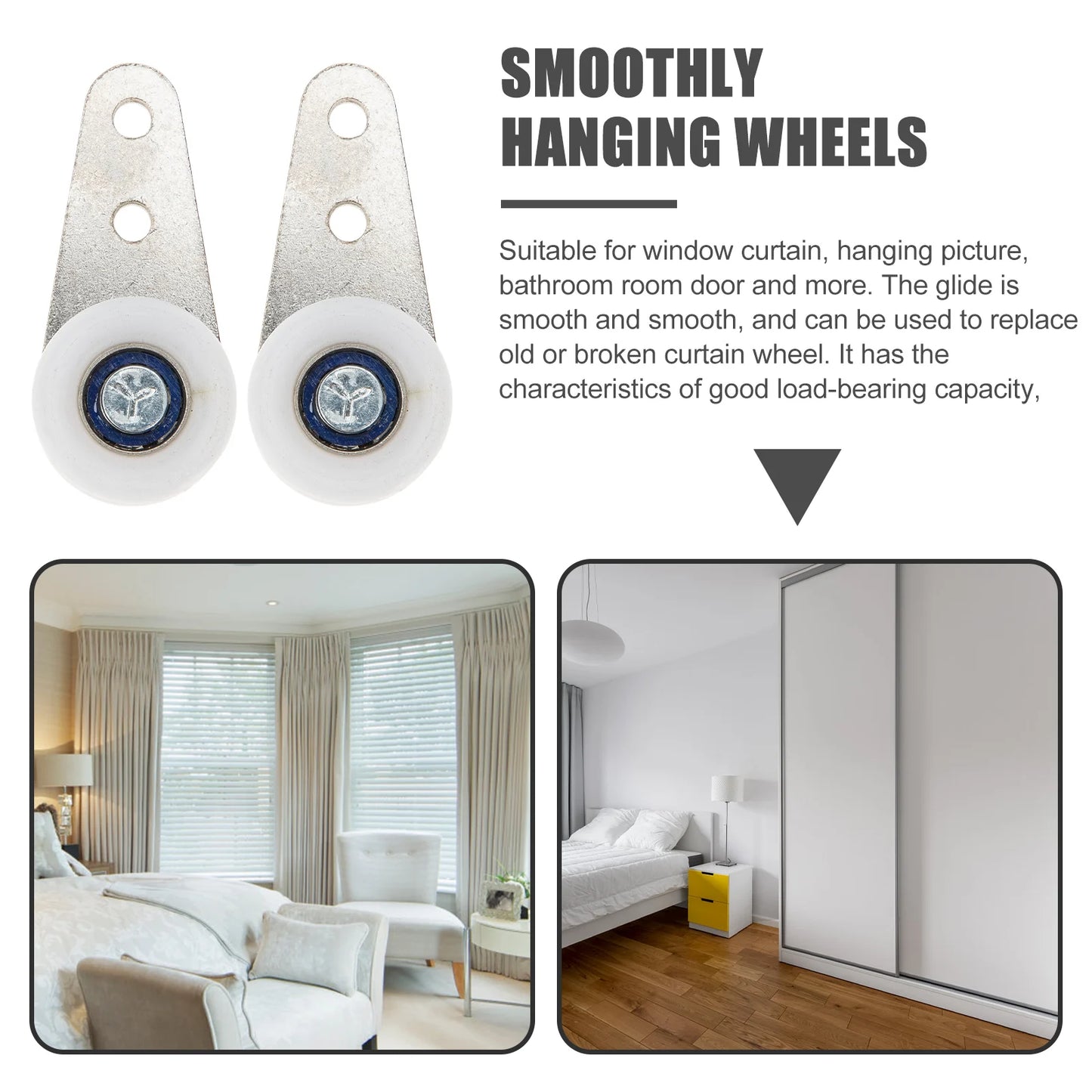 4pcs Curtain Rod Slider Sliding Door Wheel Door Pulley Gate Roller For Window Curtain Wheel Picture Bathroom Sliding Door Roller Peaceful Pleasures Health and Wellness