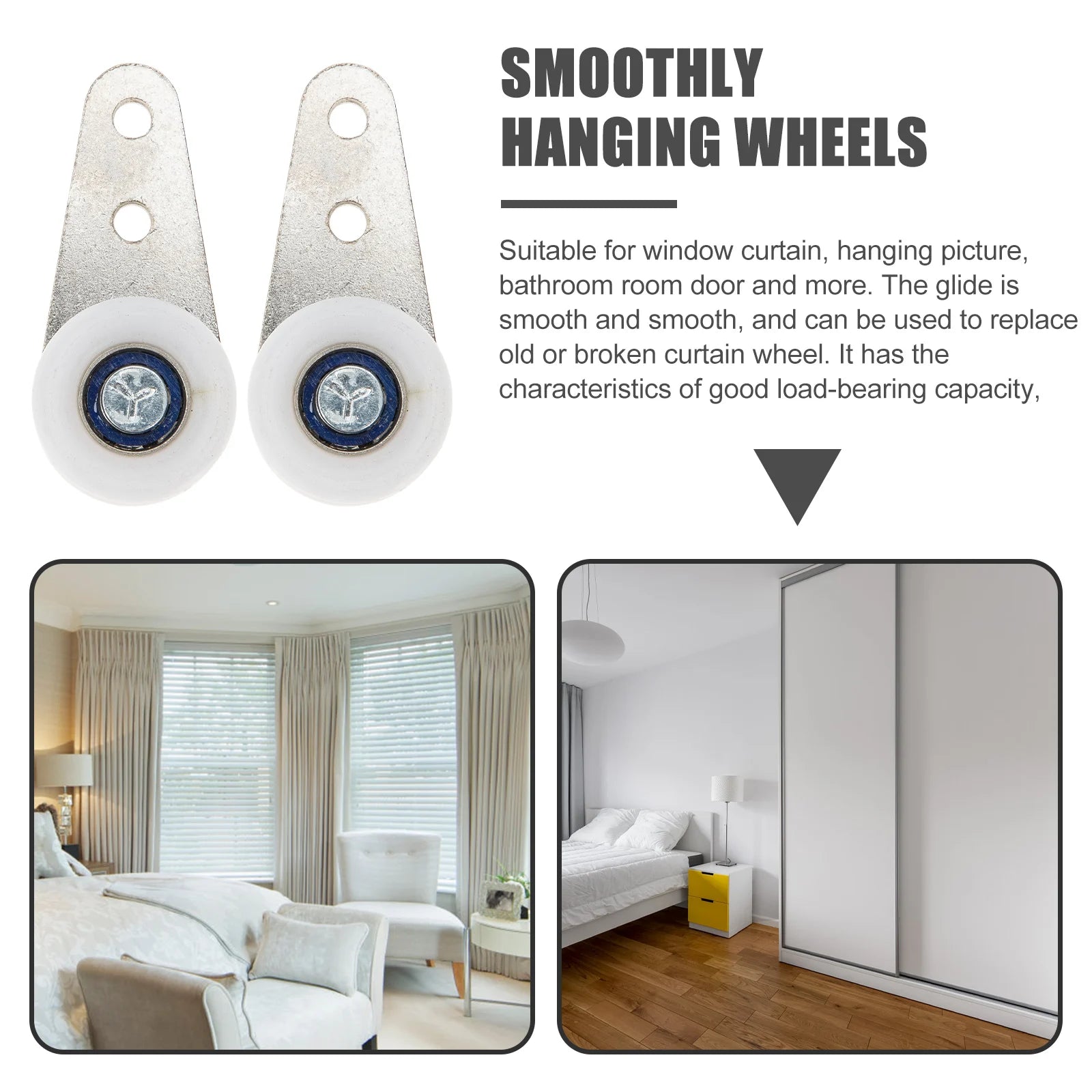 4pcs Curtain Rod Slider Sliding Door Wheel Door Pulley Gate Roller For Window Curtain Wheel Picture Bathroom Sliding Door Roller Peaceful Pleasures Health and Wellness