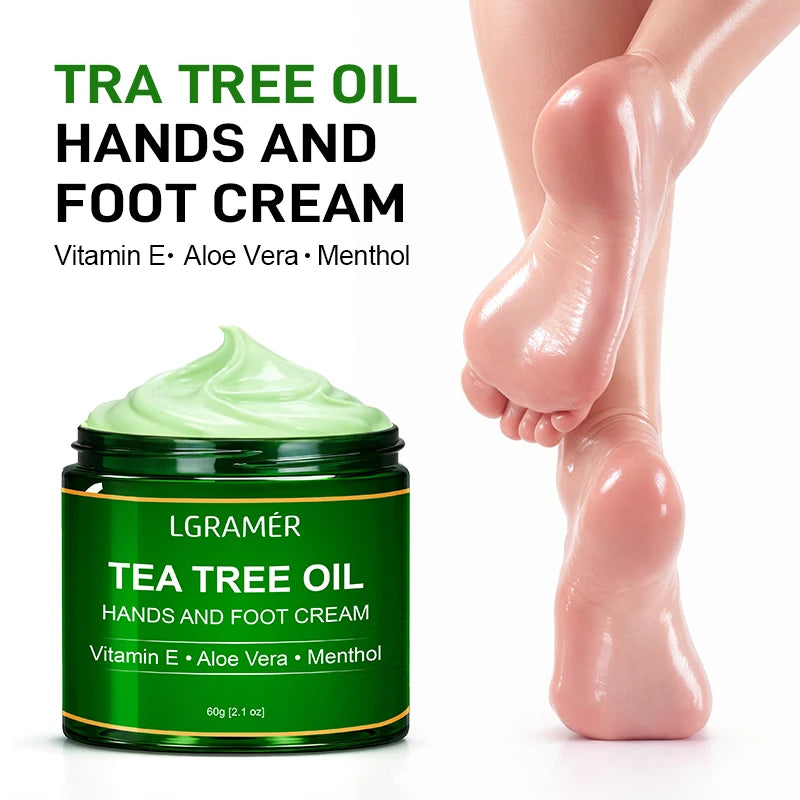 Tea Tree Oil Foot Cream – Heels, Calluses & Dry Skin | LGRAMER