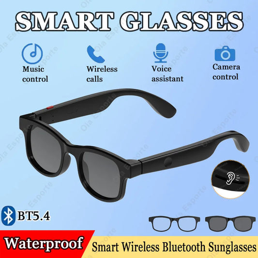 Men Women Smart Glasses Multi-functional BT Call Remote Photo Capture Voice Assistant Outdoors UV-Protective Smart Sunglasses Peaceful Pleasures Health and Wellness