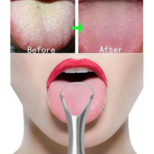 Clean Tongue Scraper Tongue Remover Halitosis Tongue Coating Oral Care Tongue Scraping Brush Stainless Steel Oral Cleaner Tools Peaceful Pleasures Health and Wellness