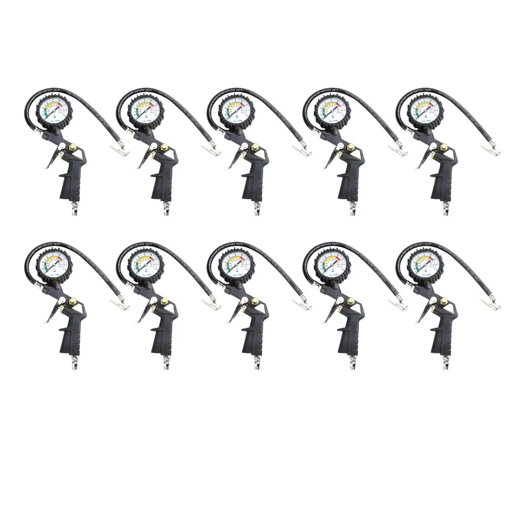 Auto Tire Pressure Gauge for Car and SUV Inflation Peaceful Pleasures Health and Wellness Black-10pcs