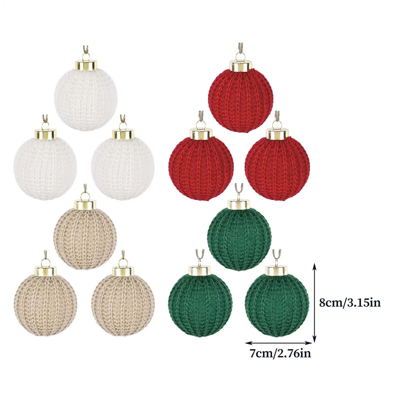 Crochet Christmas Ball Ornaments Set of 12 | Boho Yarn Decor Christmas Ornaments Peaceful Pleasures Health and Wellness