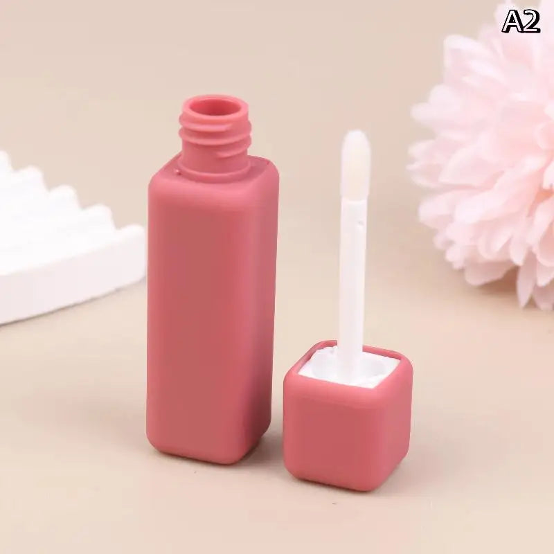 5ml Square Refillable Lip Gloss Tube with Brush Wand | DIY