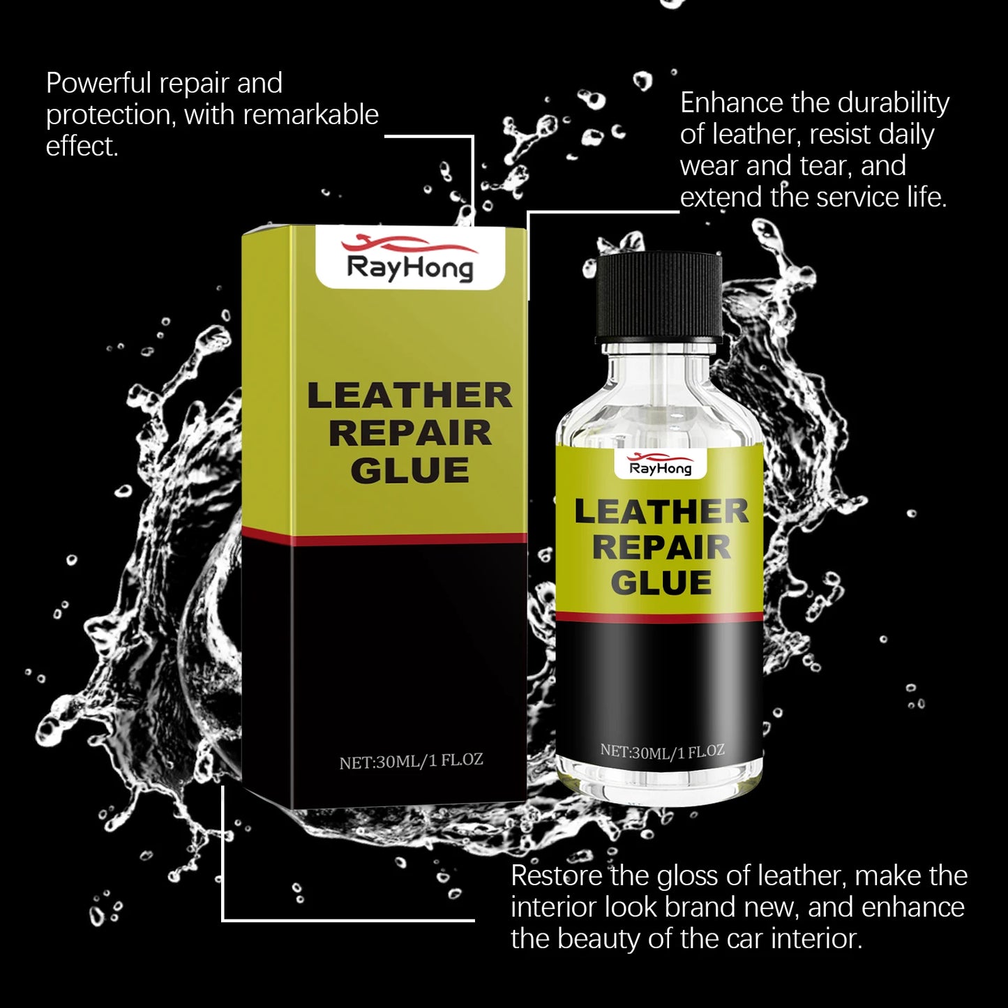 Leather Repair Gel – Car Seat Crack & Scratch Restorer 30ml