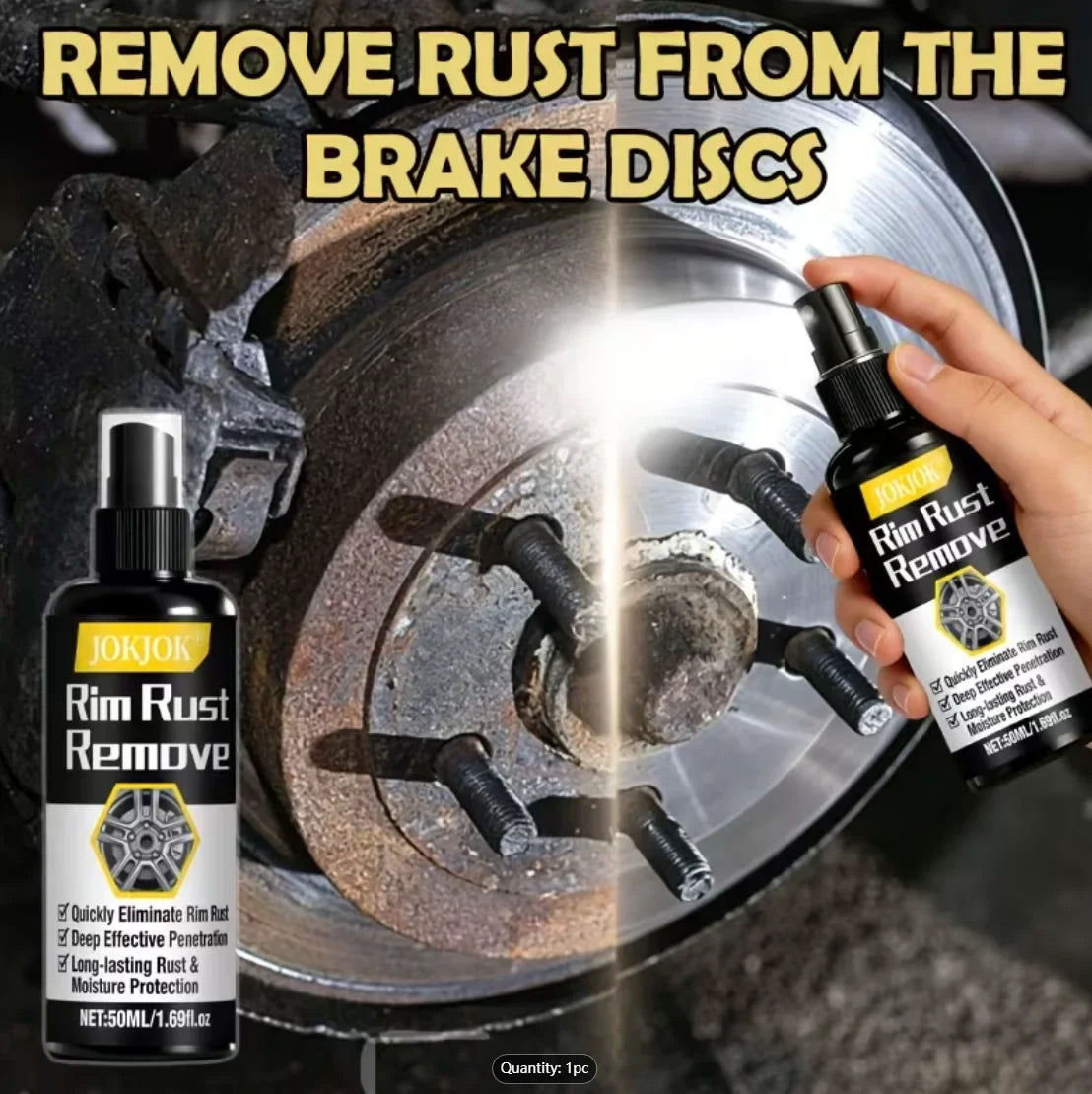Rim Rust Remover Spray – Wheel, Brake Disc & Metal Cleaner