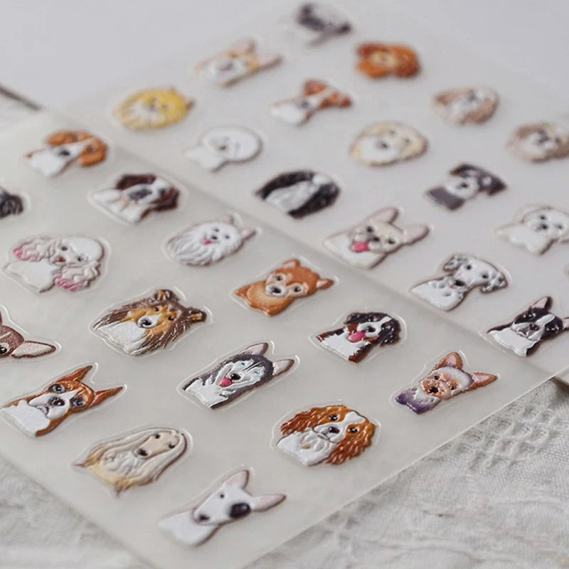 Puppy Dots Series 5D Nail Stickers Back Glue Nail Slider Designs Sliders Women Nails Art Decor Peaceful Pleasures Health and Wellness