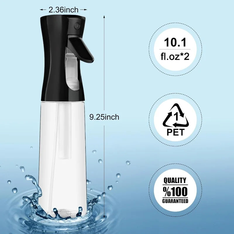 300ML Makeup Continuous Spray Bottle For Hair Essentials Spray Bottles For Cleaning Empty Ultra Fine Water Mister Sprayer Peaceful Pleasures Health and Wellness