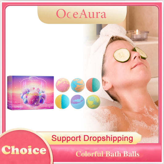 Colorful Bath Balls Moisturizing Brightening Cleansing Stress Relief Exfoliating Relaxation Soothing Fragrance Bath Balls Gift Peaceful Pleasures Health and Wellness