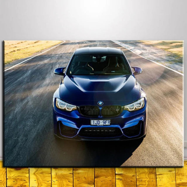 BMW M3 E30 Retro Supercar Canvas Wall Art Poster | Unframed