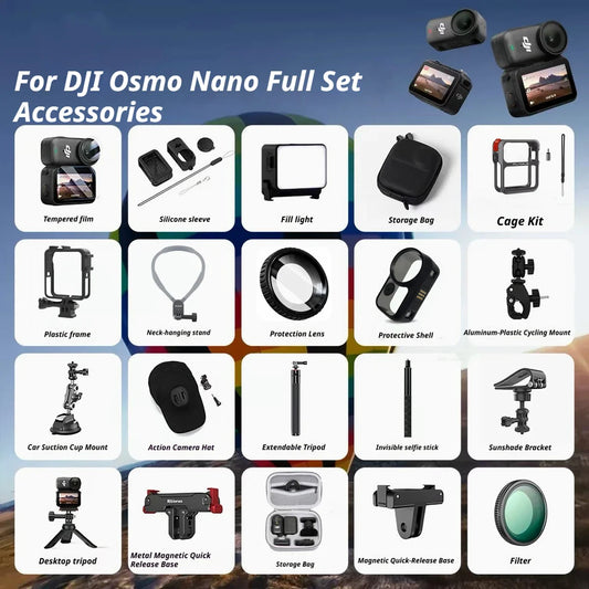 DJI OSMO Nano Accessories Kit – Metal Frame, Filters & Case Camera Accessories Kit Oasis Select