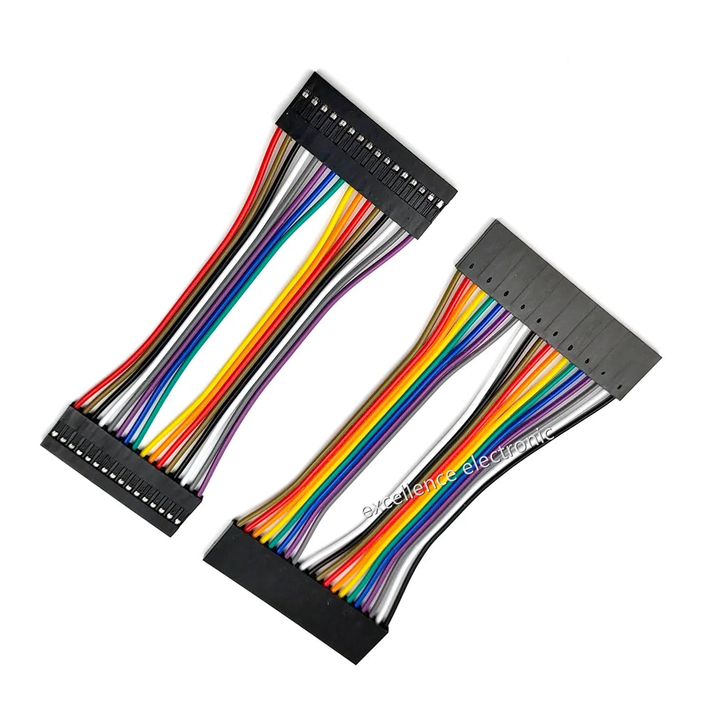 1Pcs 16/20Pin Dupont Line Female To Female Pitch 2.54mm 10/20/30cm Double Head 16p 16/20 Pin Jumper Cable Wire For Pcb Connector Peaceful Pleasures Health and Wellness