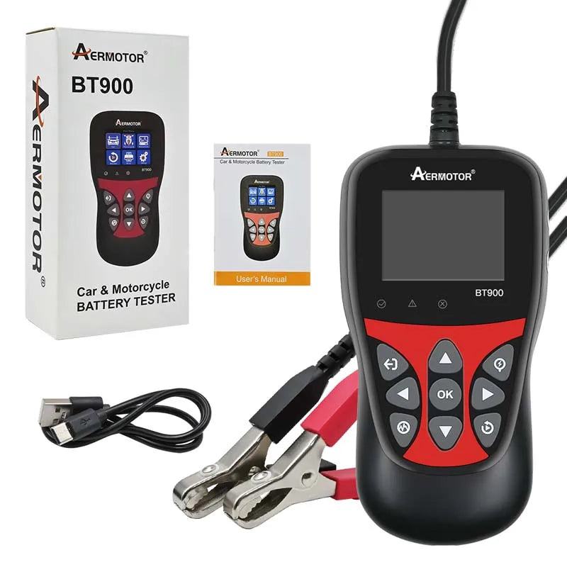 AER BT900 6V/12V Car Battery Tester & Analyzer | AERMOTOR