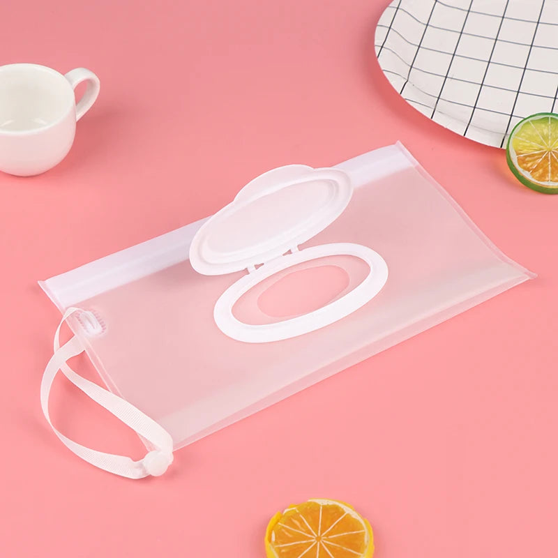 Portable Baby Wet Wipes Dispenser Bag | Cartoon Snap-Strap Pouch