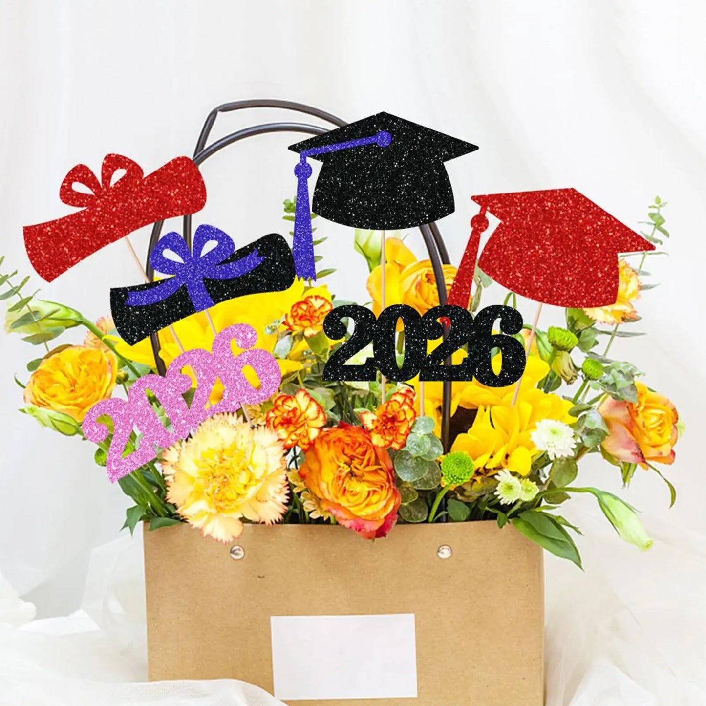 2026 Graduation Cake Topper Set – Party Dessert Decoration
