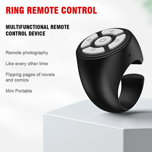 Bluetooth Ring Remote – Wireless Finger Shutter & Page Turner